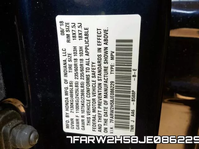 7FARW2H58JE086229 фото 2