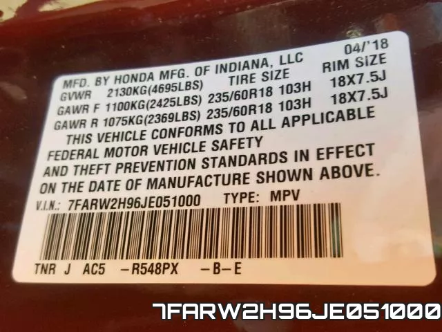 7FARW2H96JE051000 фото 2