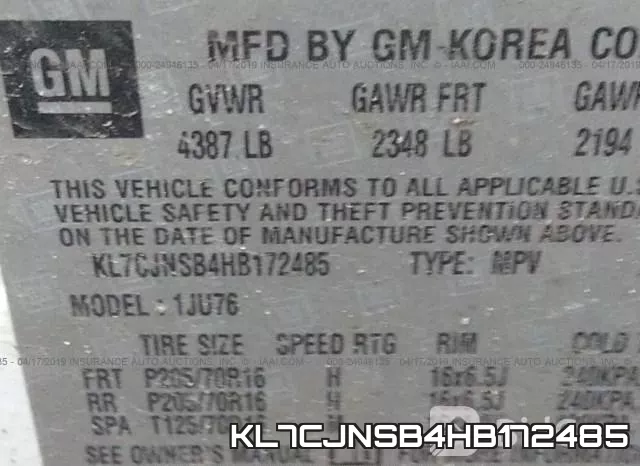KL7CJNSB4HB172485 фото 10