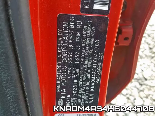 KNADM4A34H6044708 фото 2