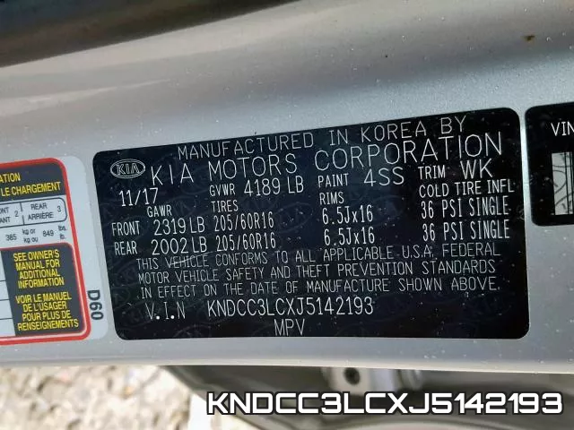 KNDCC3LCXJ5142193 фото 2