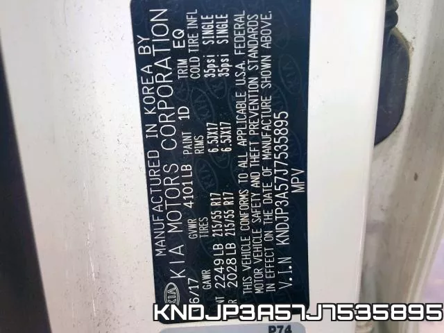KNDJP3A57J7535895 фото 2