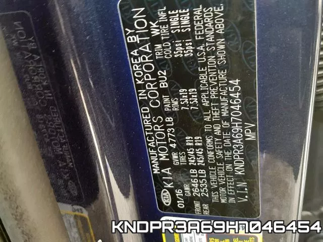 KNDPR3A69H7046454 фото 2