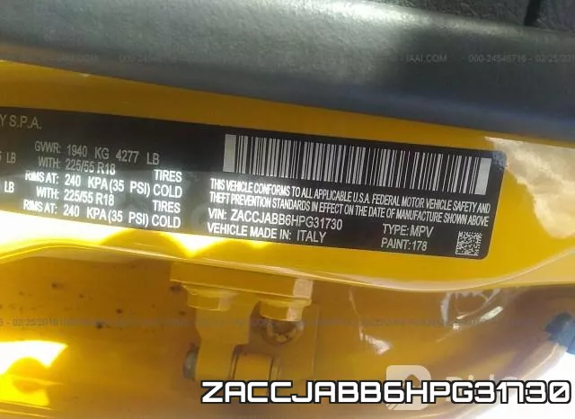 ZACCJABB6HPG31730 фото 10