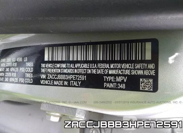 ZACCJBBB3HPE72591 фото 9