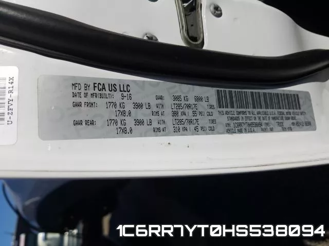 1C6RR7YT0HS538094 фото 2