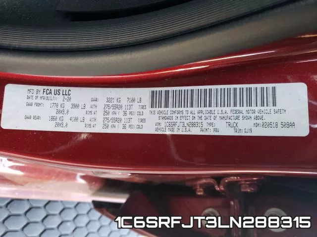 1C6SRFJT3LN288315 фото 2