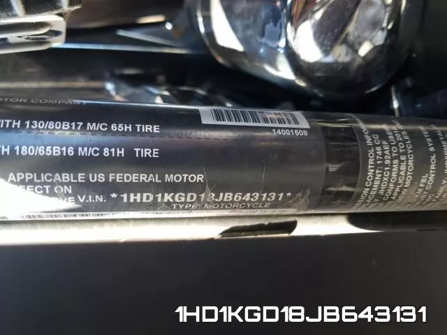 1HD1KGD18JB643131 фото 2