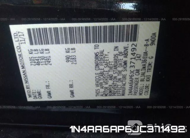 1N4AA6AP6JC371492 фото 9