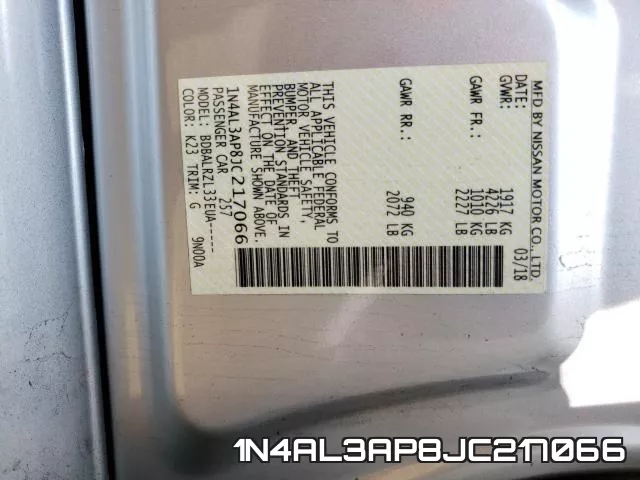 1N4AL3AP8JC217066 фото 2