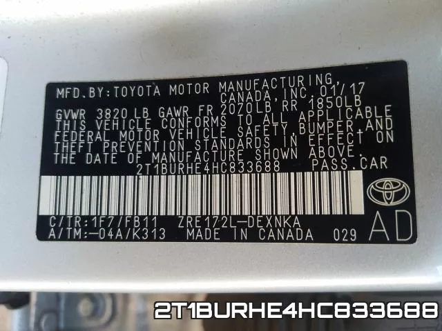2T1BURHE4HC833688 фото 2