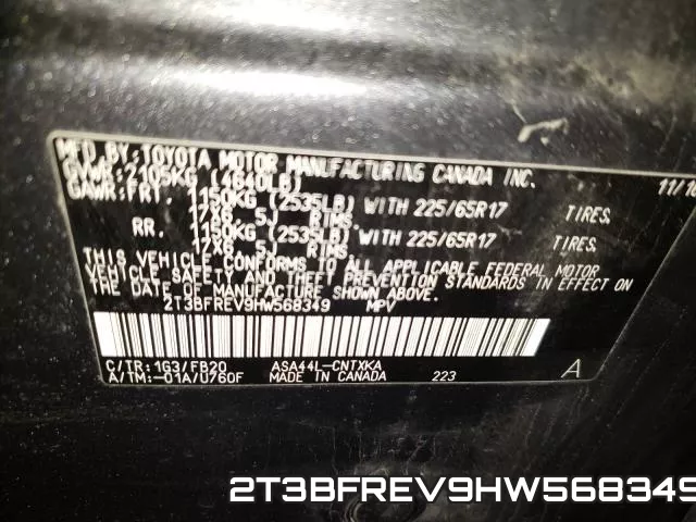 2T3BFREV9HW568349 фото 2