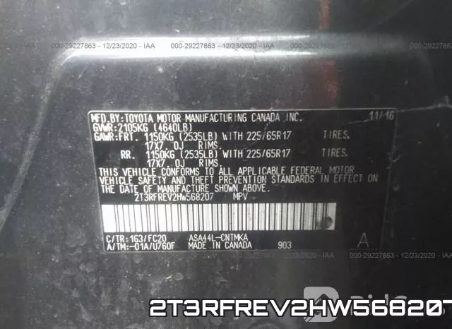 2T3RFREV2HW568207 фото 9
