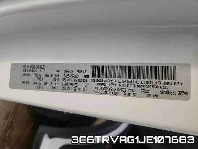 3C6TRVAG1JE107683 фото 2