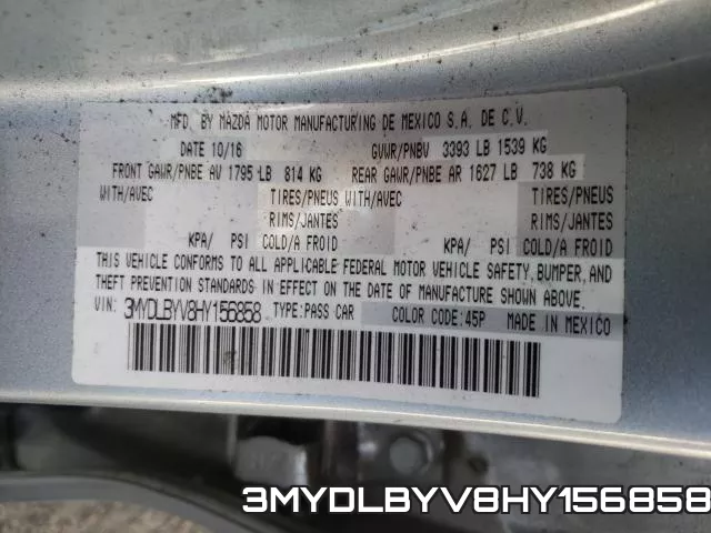 3MYDLBYV8HY156858 фото 2