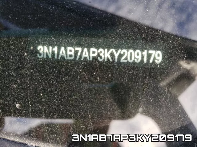 3N1AB7AP3KY209179 фото 2