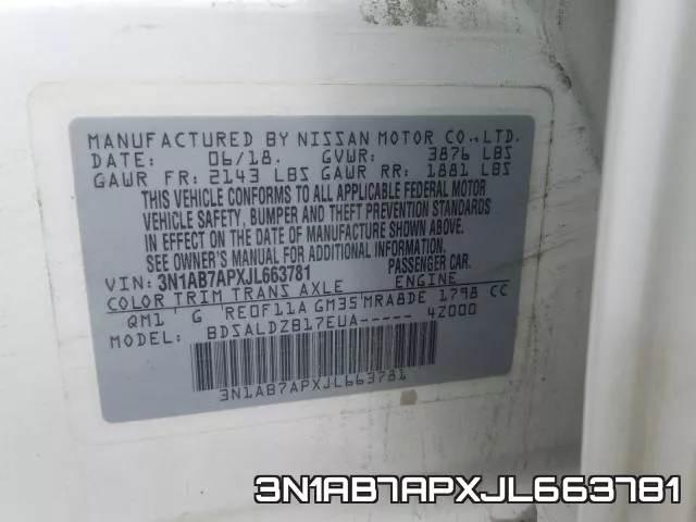 3N1AB7APXJL663781 фото 2