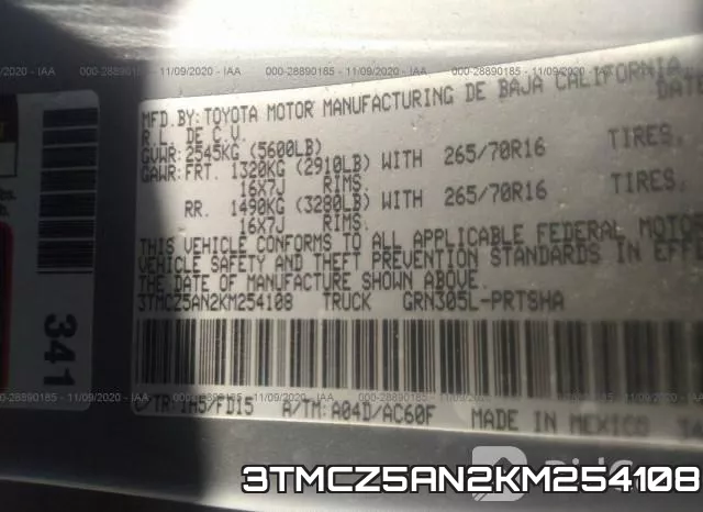 3TMCZ5AN2KM254108 фото 10