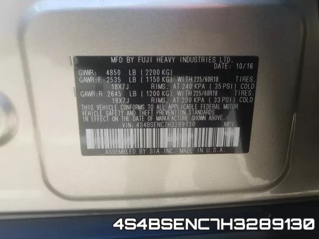 4S4BSENC7H3289130 фото 2