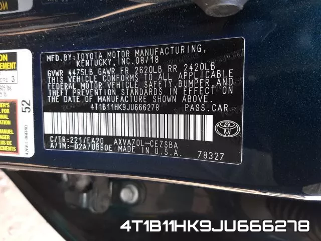 4T1B11HK9JU666278 фото 2