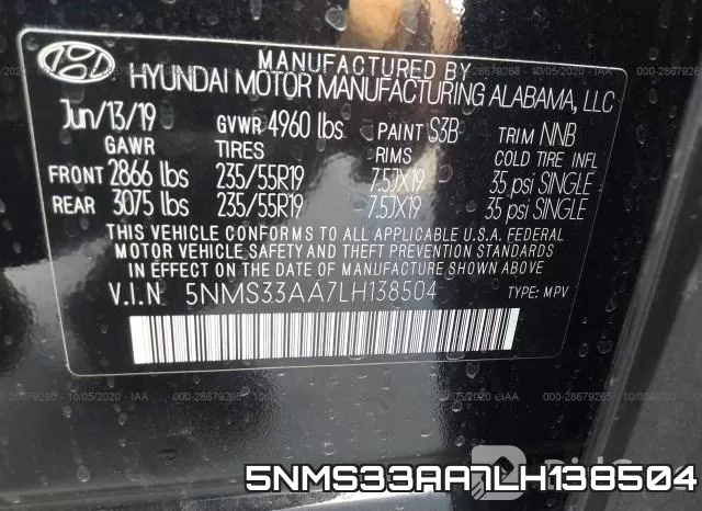 5NMS33AA7LH138504 фото 9