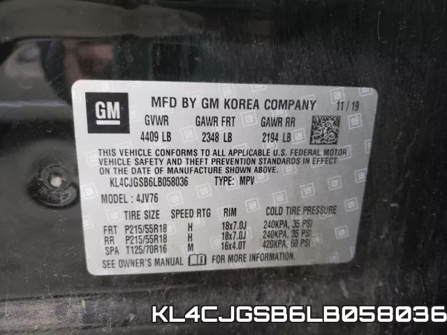 KL4CJGSB6LB058036 фото 2