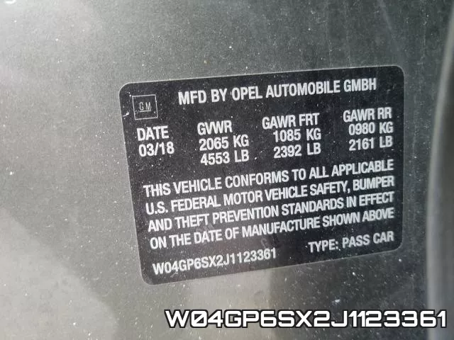 W04GP6SX2J1123361 фото 2