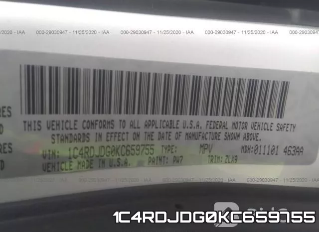 1C4RDJDG0KC659755 фото 10