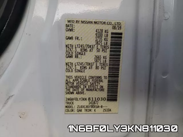 1N6BF0LY3KN811030 фото 2