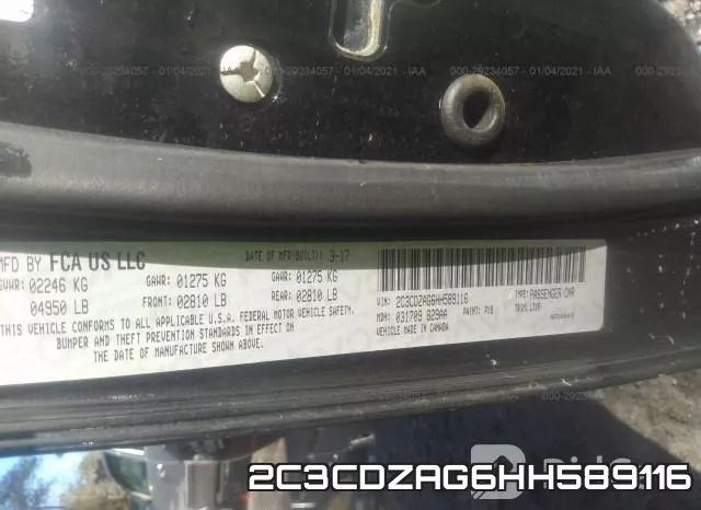 2C3CDZAG6HH589116 фото 10