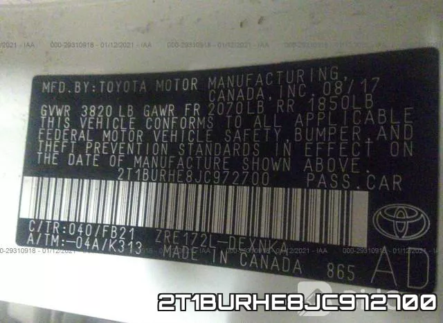 2T1BURHE8JC972700 фото 9