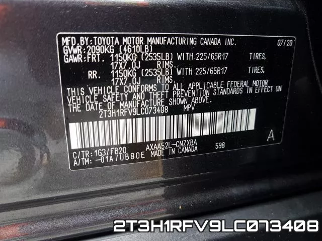 2T3H1RFV9LC073408 фото 2