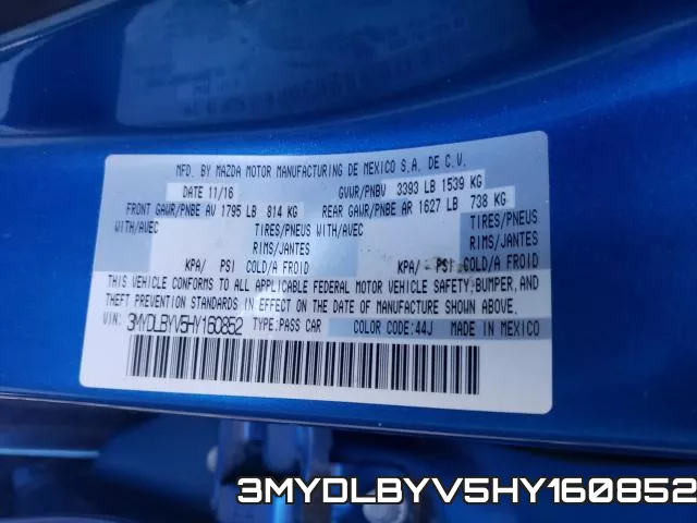 3MYDLBYV5HY160852 фото 2