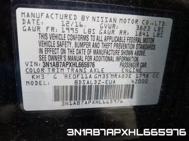 3N1AB7APXHL665976 фото 2