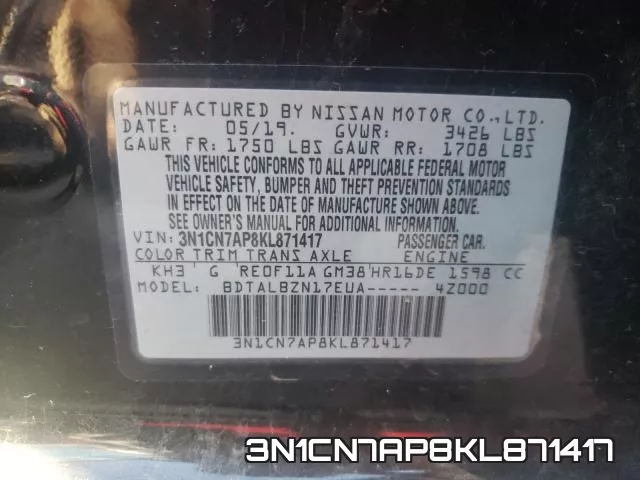 3N1CN7AP8KL871417 фото 2