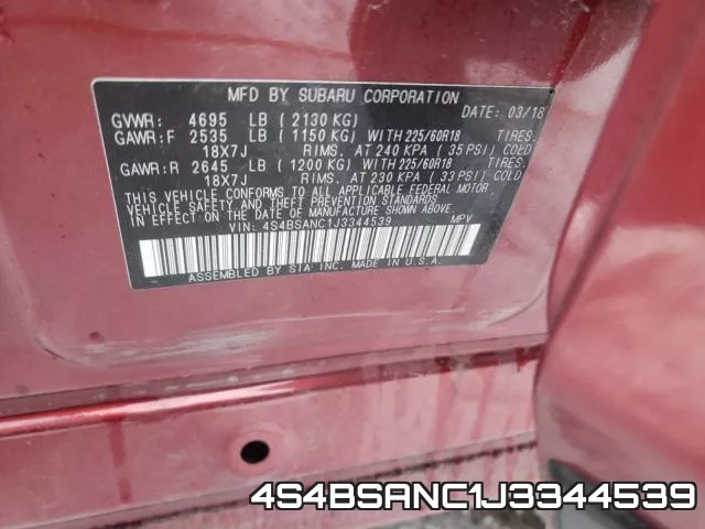 4S4BSANC1J3344539 фото 2