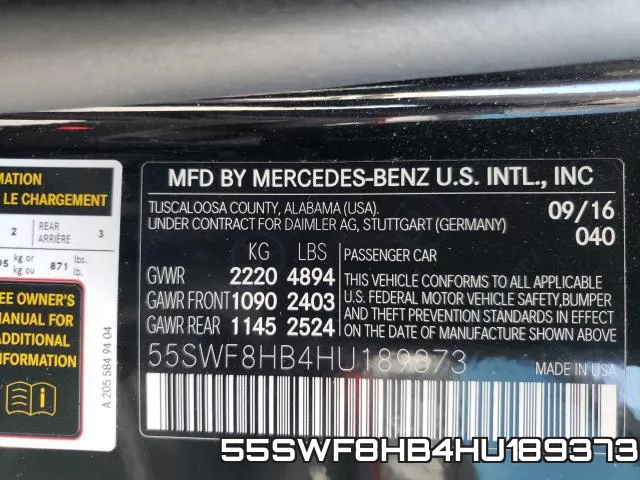 55SWF8HB4HU189373 фото 2