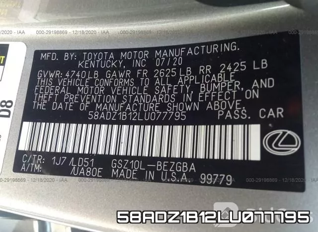 58ADZ1B12LU077795 фото 10