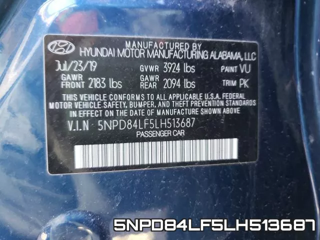 5NPD84LF5LH513687 фото 2