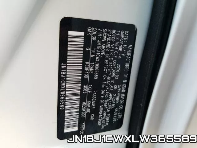 JN1BJ1CWXLW365589 фото 2