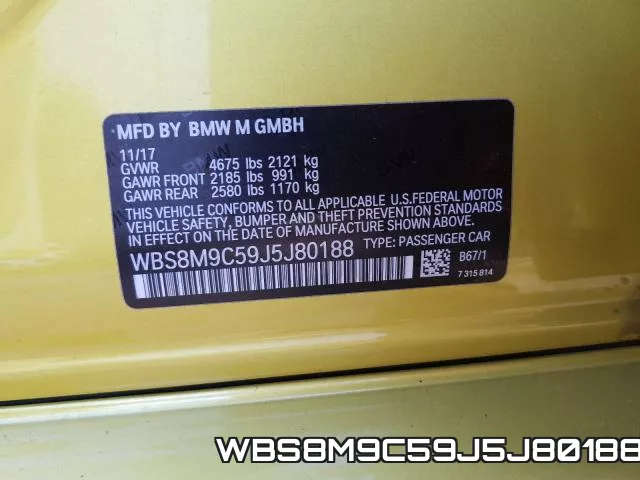 WBS8M9C59J5J80188 фото 2