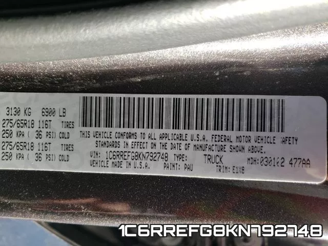1C6RREFG8KN792748 фото 2