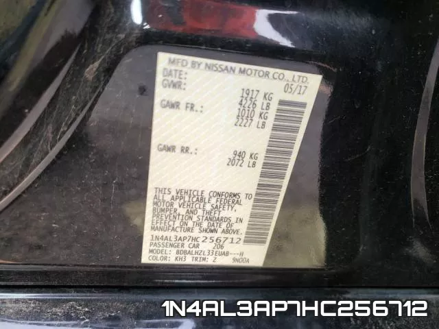 1N4AL3AP7HC256712 фото 2
