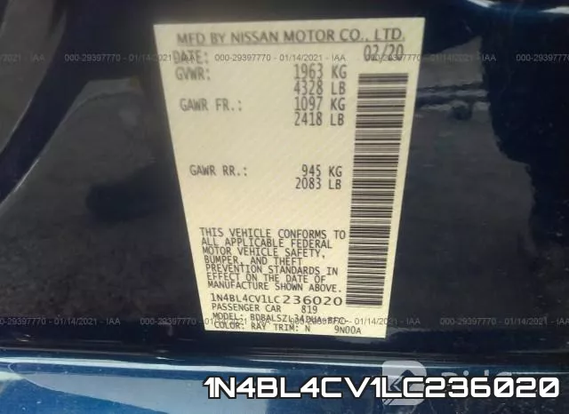 1N4BL4CV1LC236020 фото 9