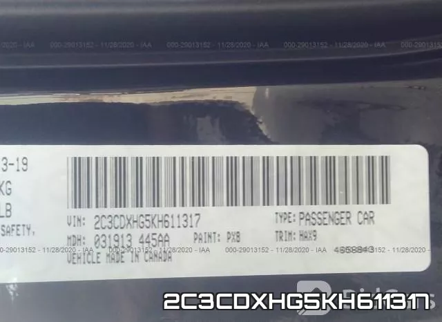 2C3CDXHG5KH611317 фото 10