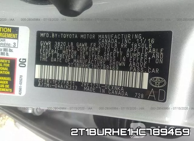 2T1BURHE1HC789469 фото 10