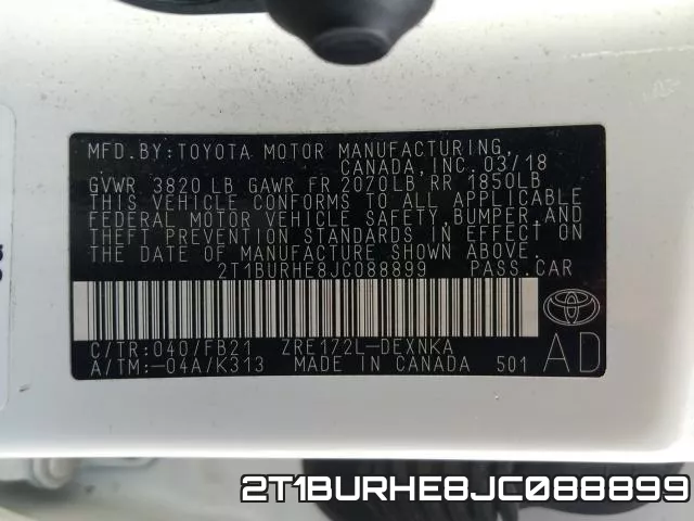 2T1BURHE8JC088899 фото 2