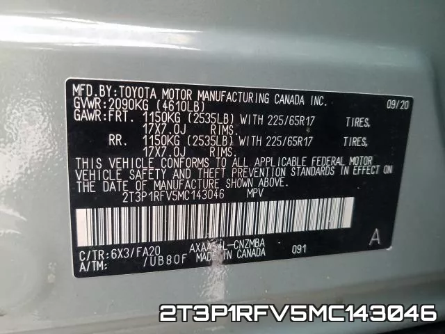 2T3P1RFV5MC143046 фото 2