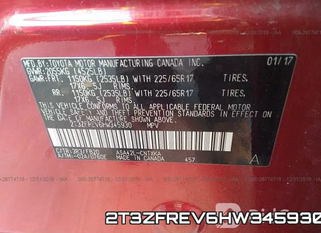 2T3ZFREV6HW345930 фото 10
