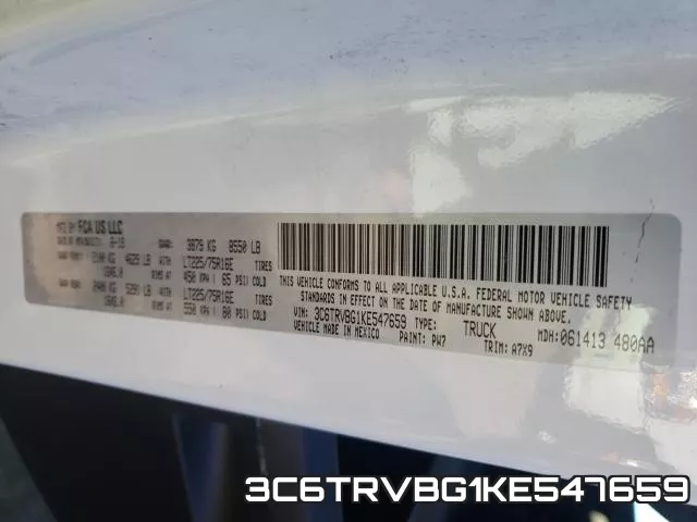 3C6TRVBG1KE547659 фото 2